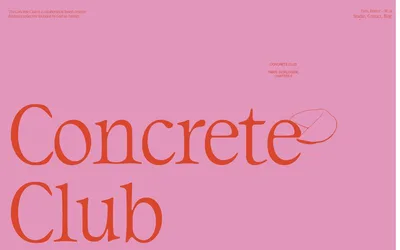 Concrete Club Studio 网站预览