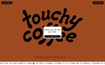 Touchy Coffee 网站预览