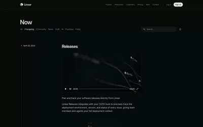 Changelog 网站预览