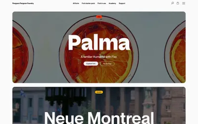 Pangram Pangram Foundry 网站预览