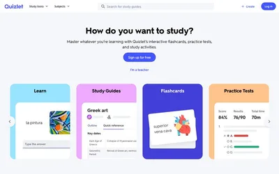 Quizlet 网站预览