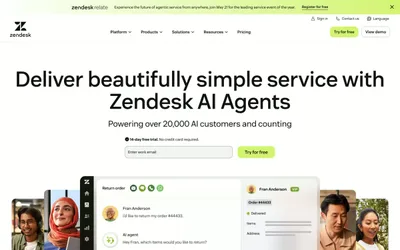 Zendesk 网站预览