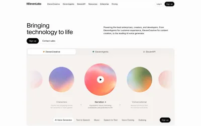 ElevenLabs 网站预览