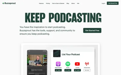 Free Podcast Hosting 网站预览