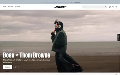 Bose 网站预览