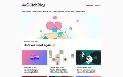 Glitch Blog 网站预览
