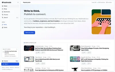 Hashnode 网站预览