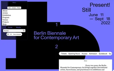 12th Berlin Biennale for Contemporary Art 网站预览