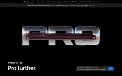 Apple iPhone 18 Pro 网站预览