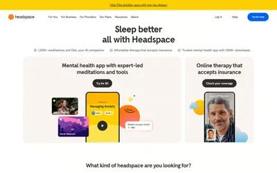 Headspace 网站预览