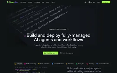 Trigger.dev 网站预览