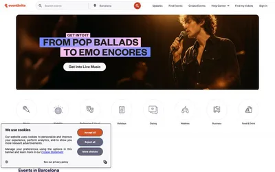 Eventbrite 网站预览