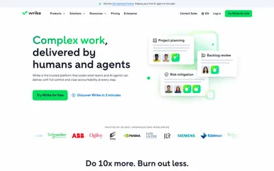 Wrike 网站预览