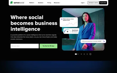Sprout Social 网站预览