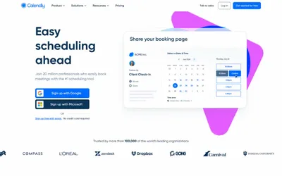 Calendly.com 网站预览