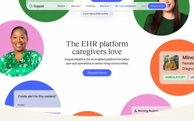 August Health EHR 网站预览