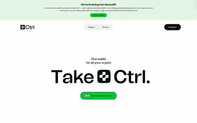 Secure and powerful crypto wallet | Ctrl Wallet 网站预览