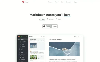 Bear Markdown Notes 网站预览
