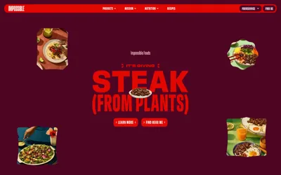 Home page | Impossible Foods 网站预览