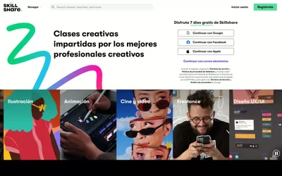Skillshare 网站预览