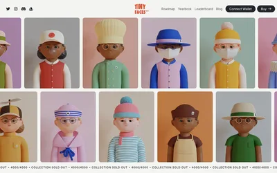TinyFaces NFT 网站预览