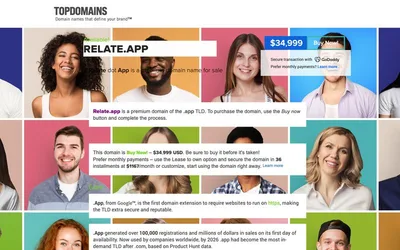 Relate dot App 网站预览