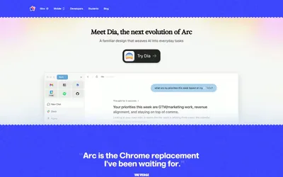 Arc 网站预览
