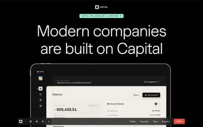 Modern companies are built on Capital 网站预览