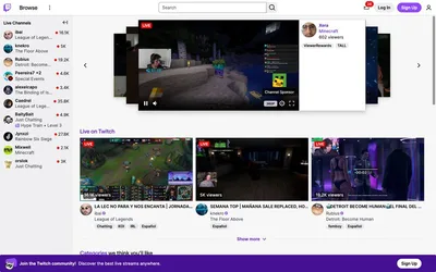 Twitch 网站预览