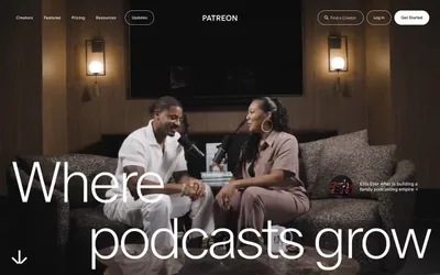 Patreon 网站预览
