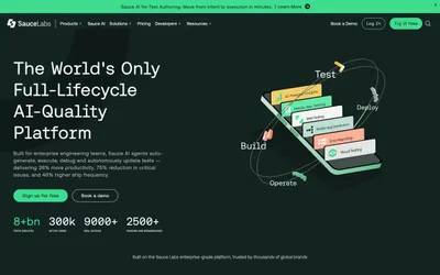 Sauce Labs 网站预览