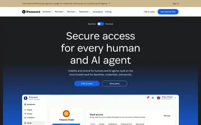 1Password 网站预览