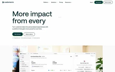Customer.io 网站预览
