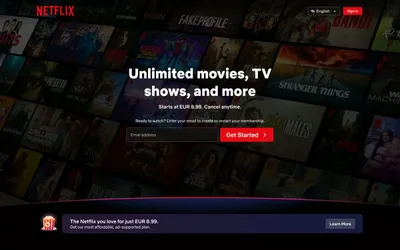 Netflix 网站预览