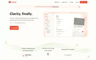 Todoist 网站预览