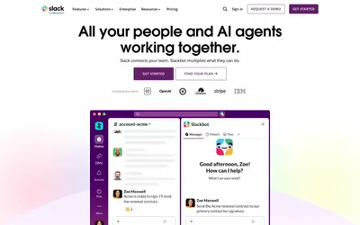 Slack 网站预览
