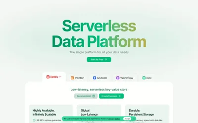 Upstash 网站预览