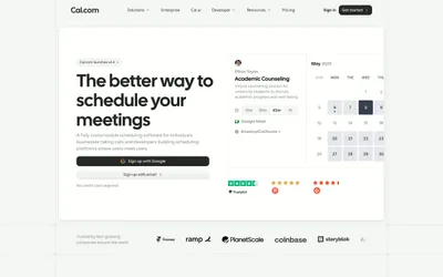 Cal.com 网站预览