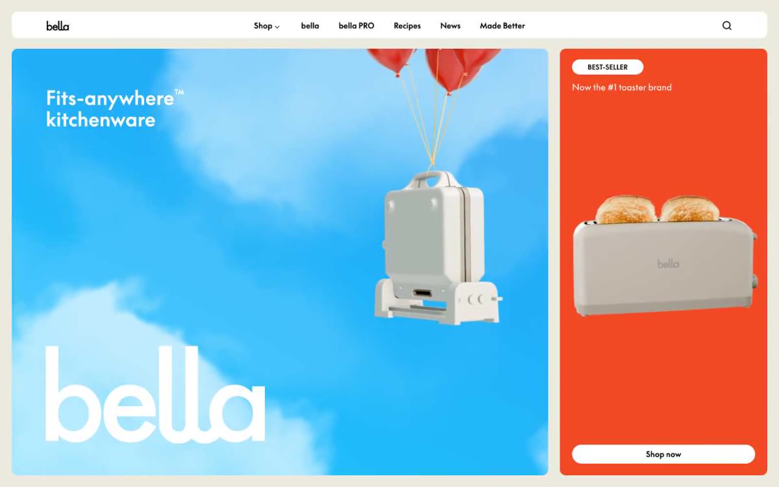 bella Kitchen Appliances 网站预览
