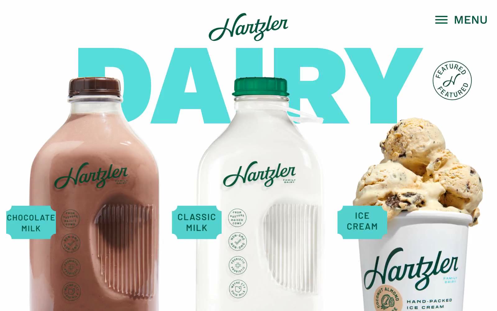 Hartzler Family Dairy 网站预览