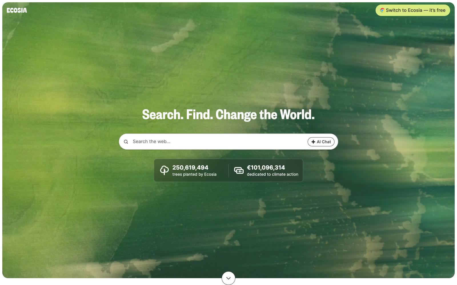 Ecosia 网站预览