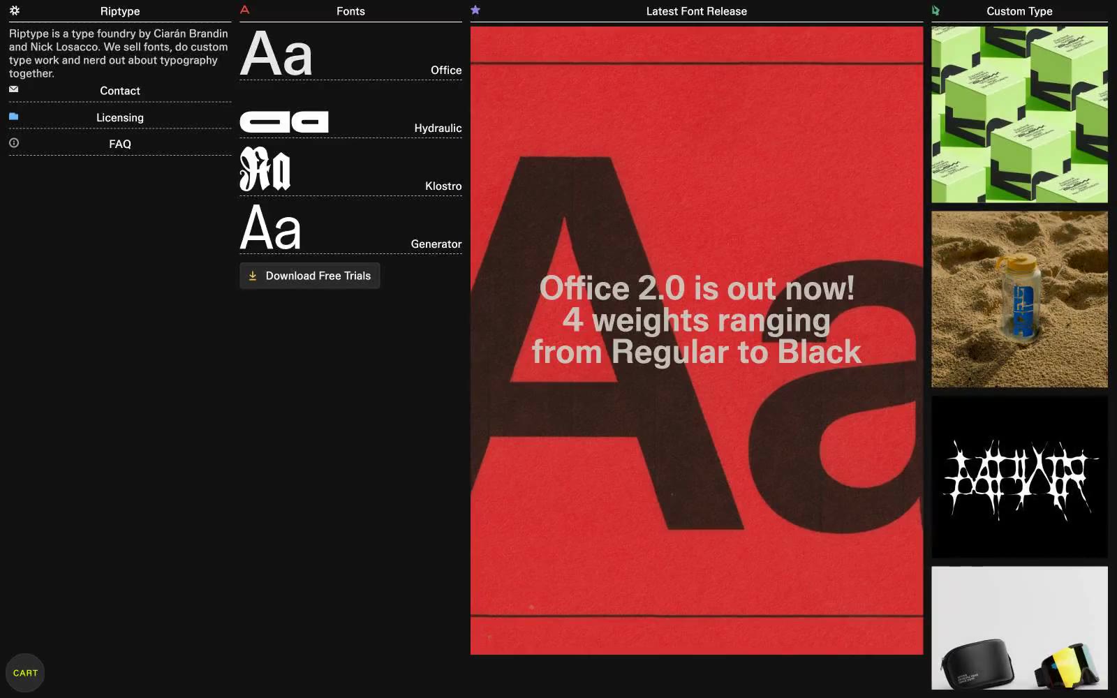 Riptype Foundry 网站预览