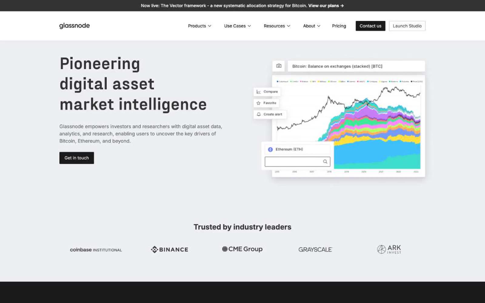 Glassnode 网站预览