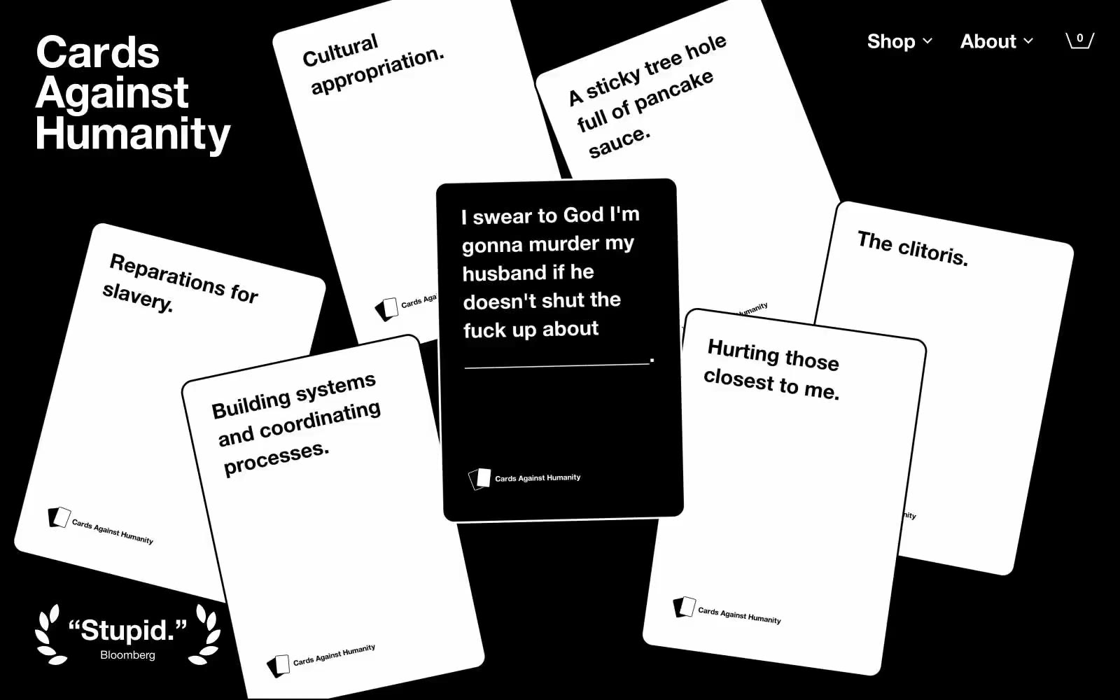Cards Against Humanity 网站预览