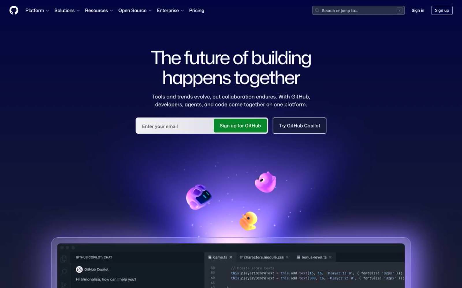 GitHub 网站预览