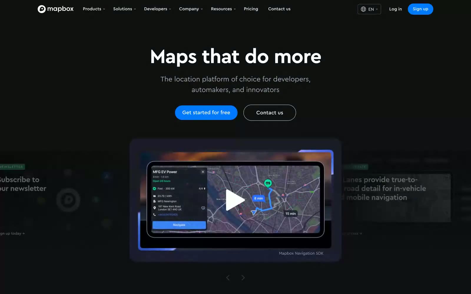 Mapbox 网站预览