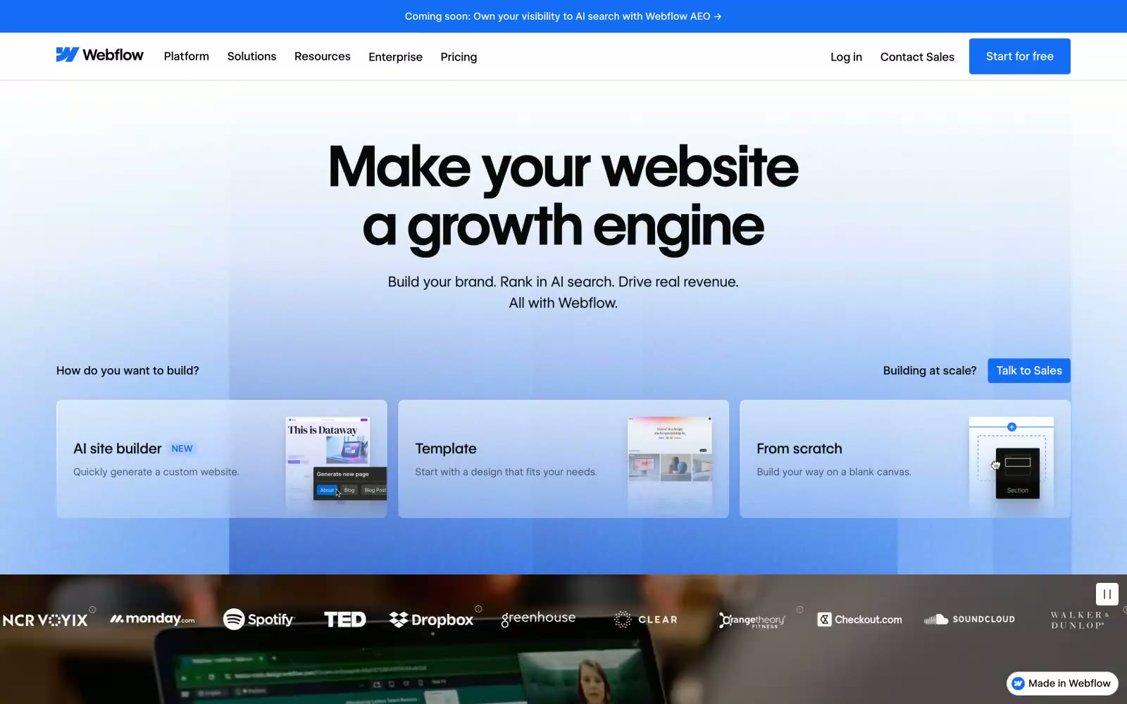Webflow 网站预览