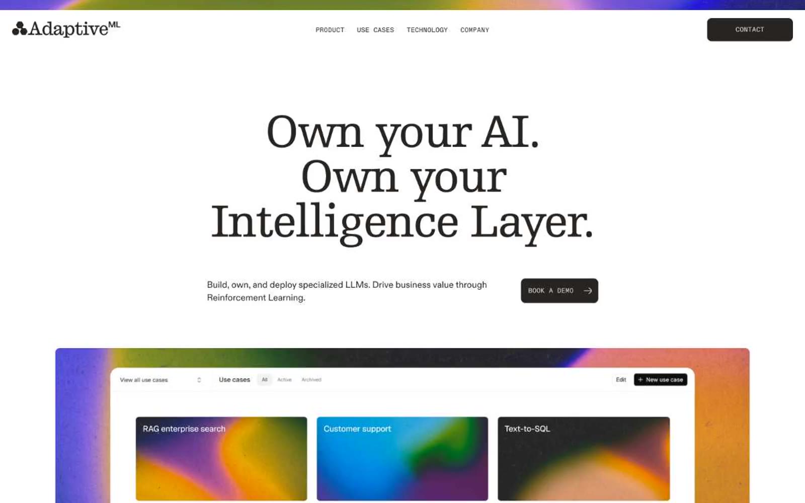 Adaptive ML 网站预览