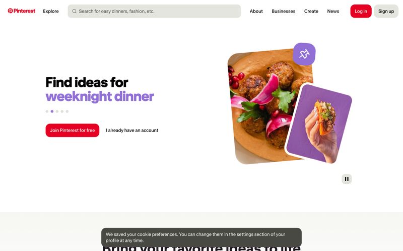 Pinterest 网站预览