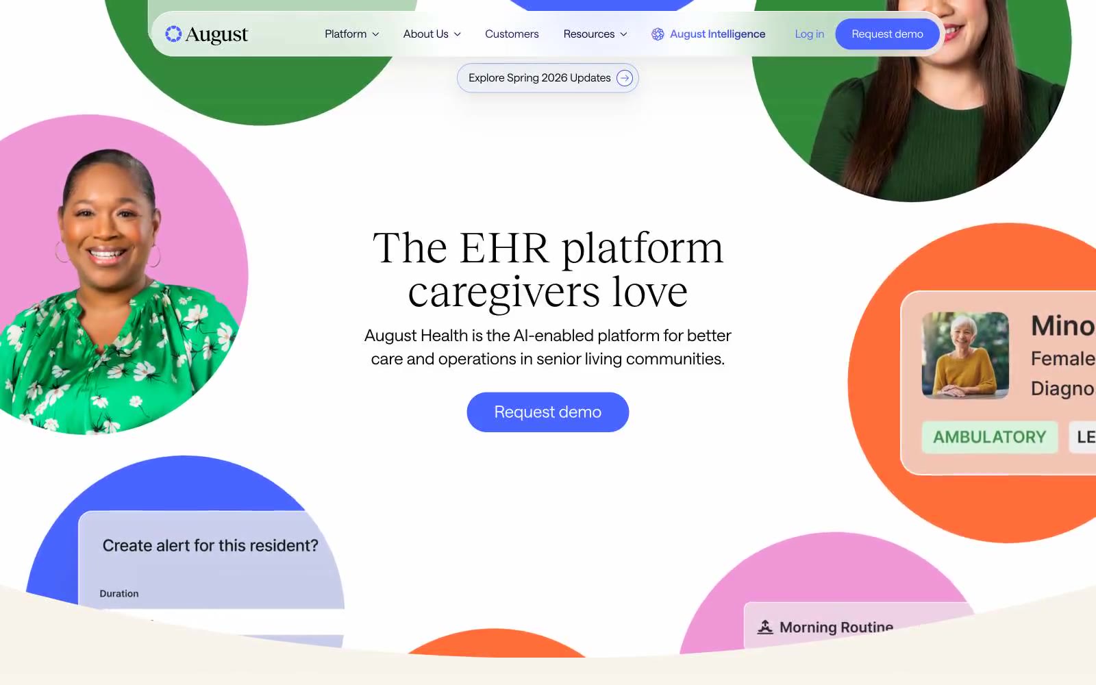 August Health EHR 网站预览